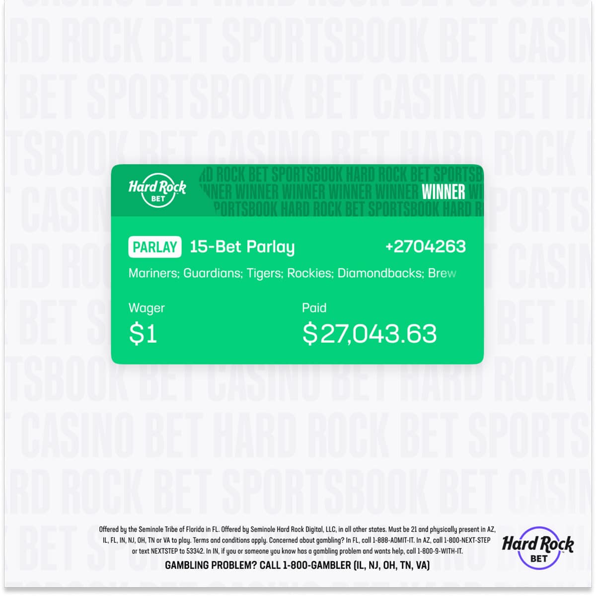 27k parlay on HRB